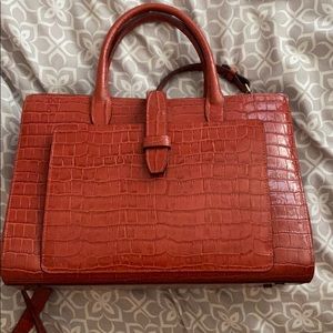 Oranges Faux Crocodile Purse